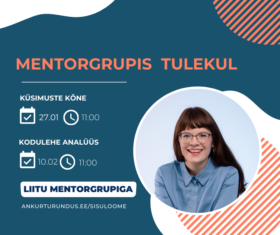 sisuloome mentorgrupi koolituste ajad